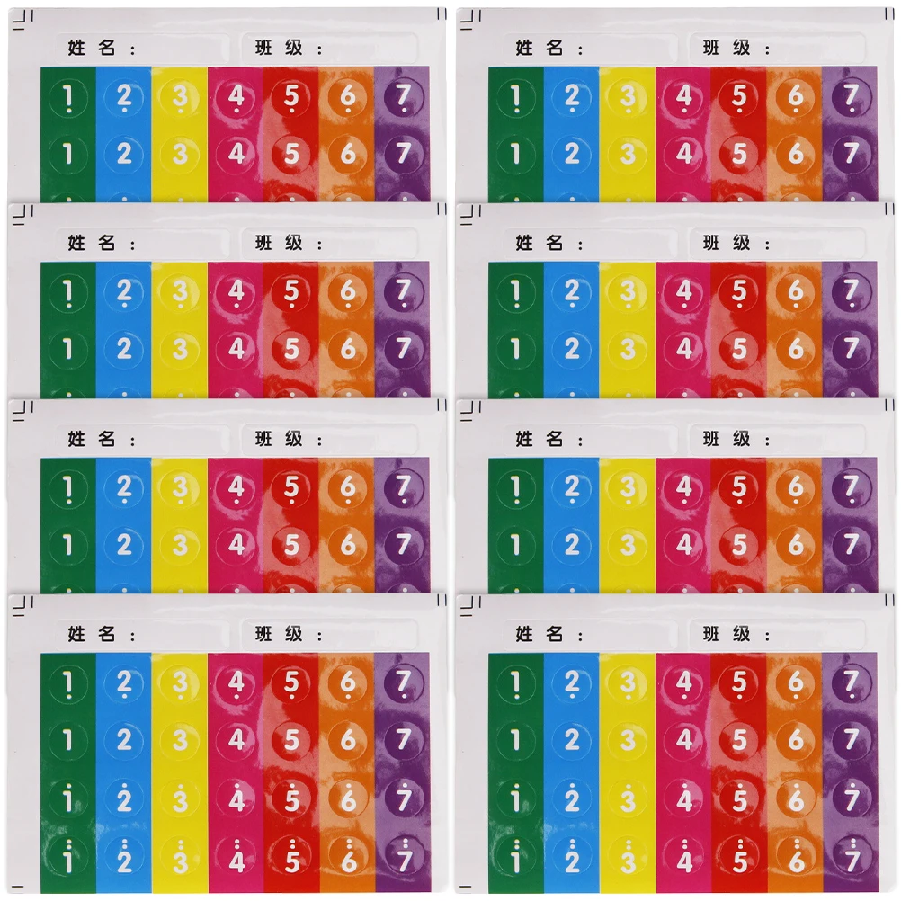 

8 Pcs Pan Flute Note Stickers Safe Material No Residue Easy to Stick Musical Instrument Parts Beginner Supplies Scale Labels