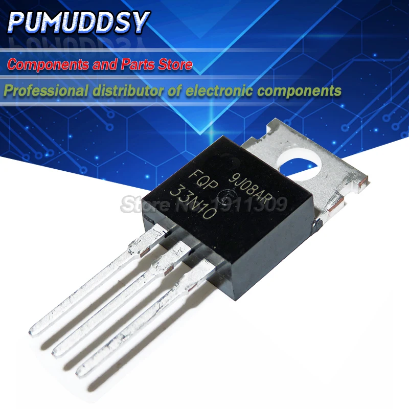 10PCS FQP33N10 TO220-channel field-effect transistors 33N10 new spot IC