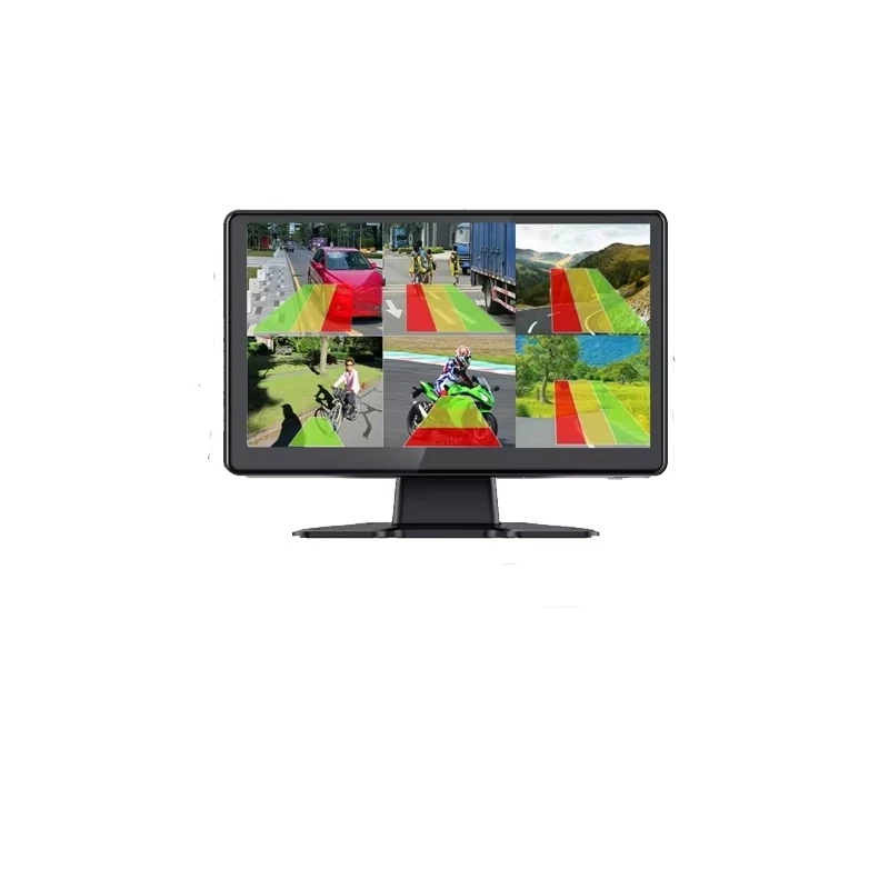 10 Inch IPS Screen Truck Monitor 6-Way Bus Monitoring System AI ADAS Reverse Camera BSD Blind Spot Car Reversing Aid AHD