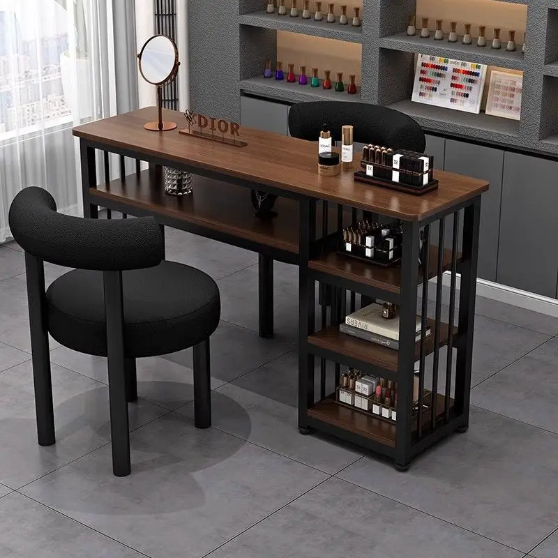 

Vintage Elegant Nail Desk Minimalist Nordic Premium Sturdy Nail Desk Durable Practical Table Onglerie Professionnel Furniture