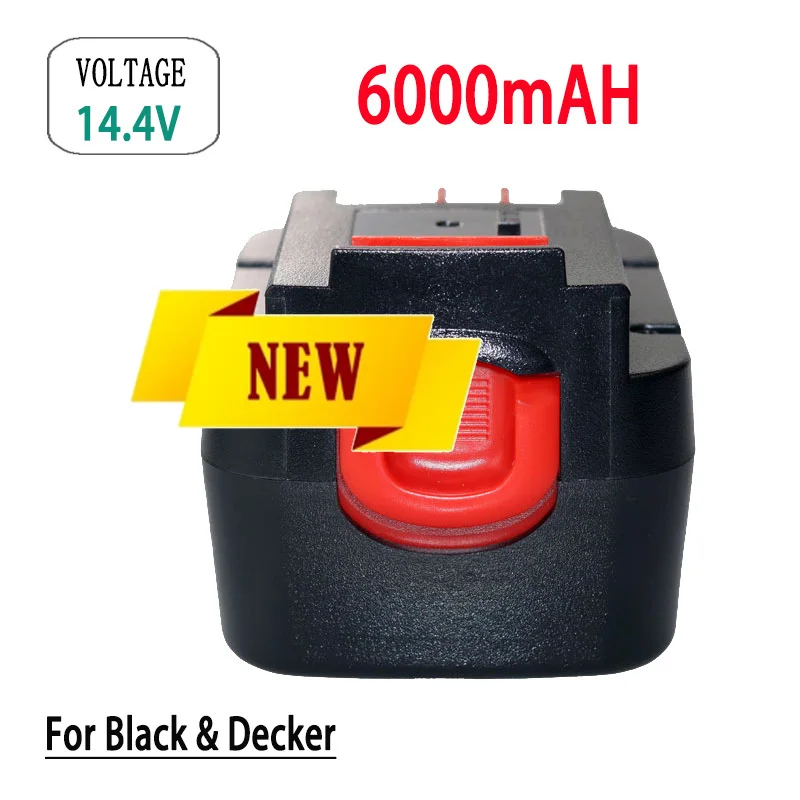 💖NiMH Rechargeable Battery Black Decker 14.4V 4.0Ah 6.0Ah Is Suitable for The Whole Black&Decker 14.4V Model💖