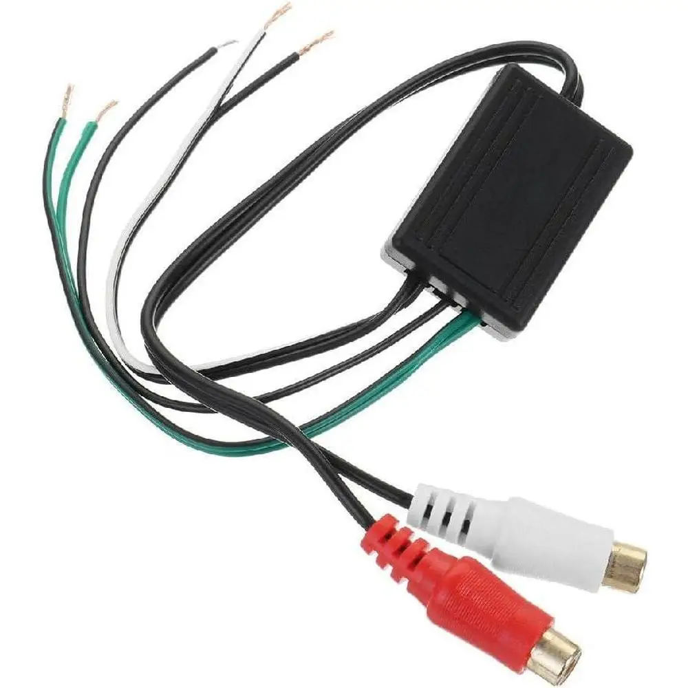 

12V 2 RCA Female Jack Stereo Audio Cable Converter Adapter Universal compatibility for use in car audio systems