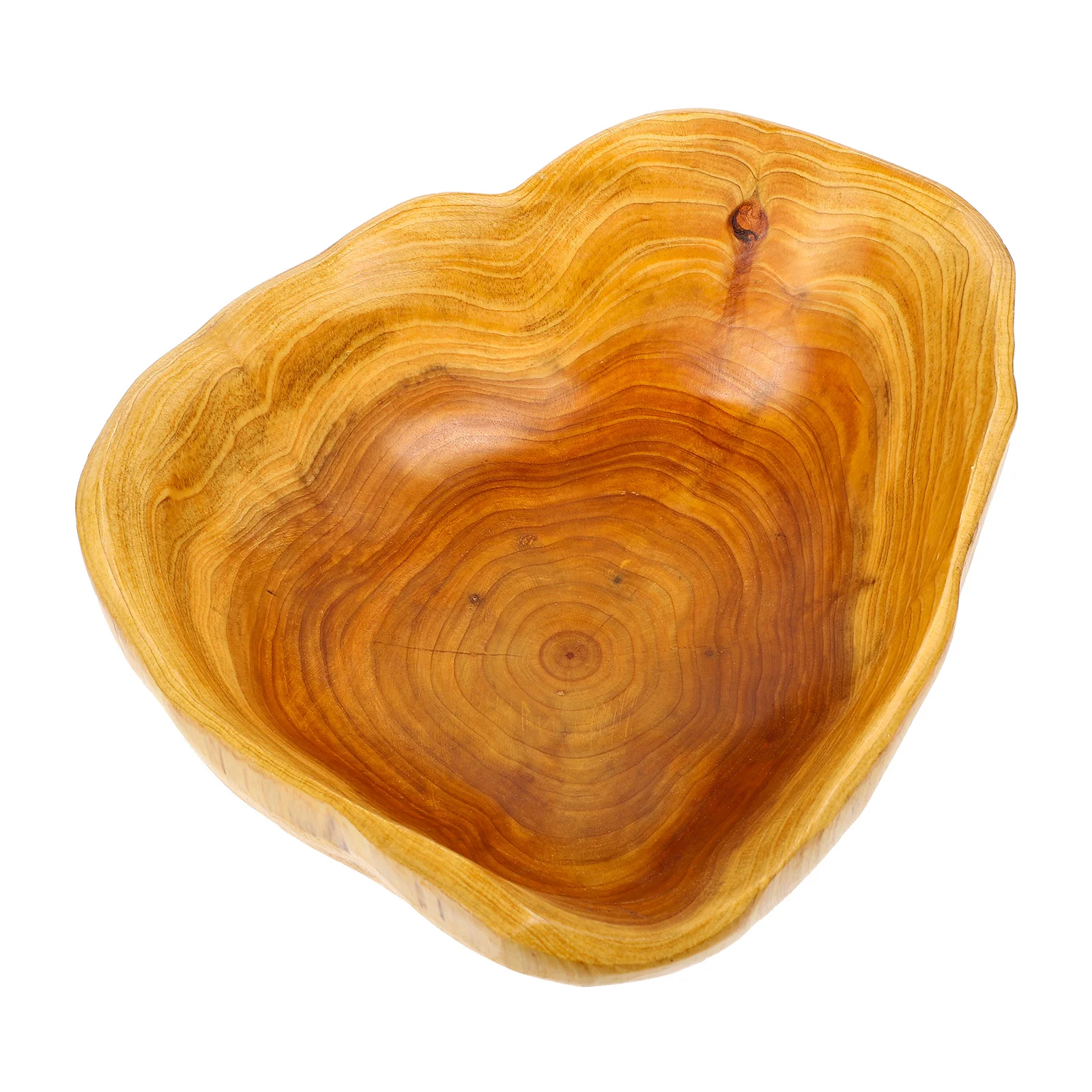 

Solid Wood Fruit Tray for Bread and Snacks Storage Decorative Serving Plate Fine Craftsmanship Smooth Rim Ideal Gift for Home