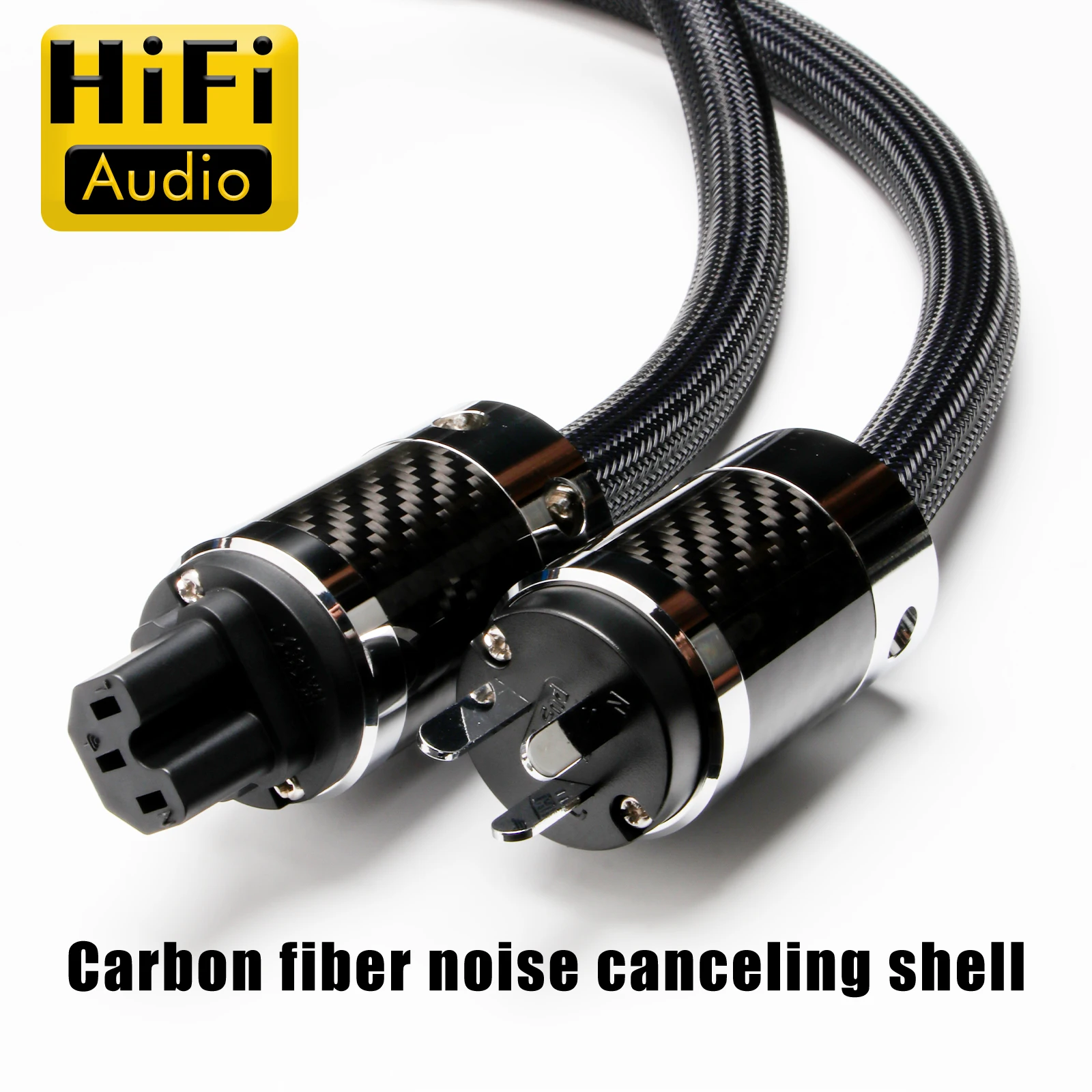 Preffair Audiophile AU/EU/US Stromkabel Hifi OCC Kupfer Strom-Audio-Anschluss AC-Stromversorgung Verlängerungskabel – Detail 5