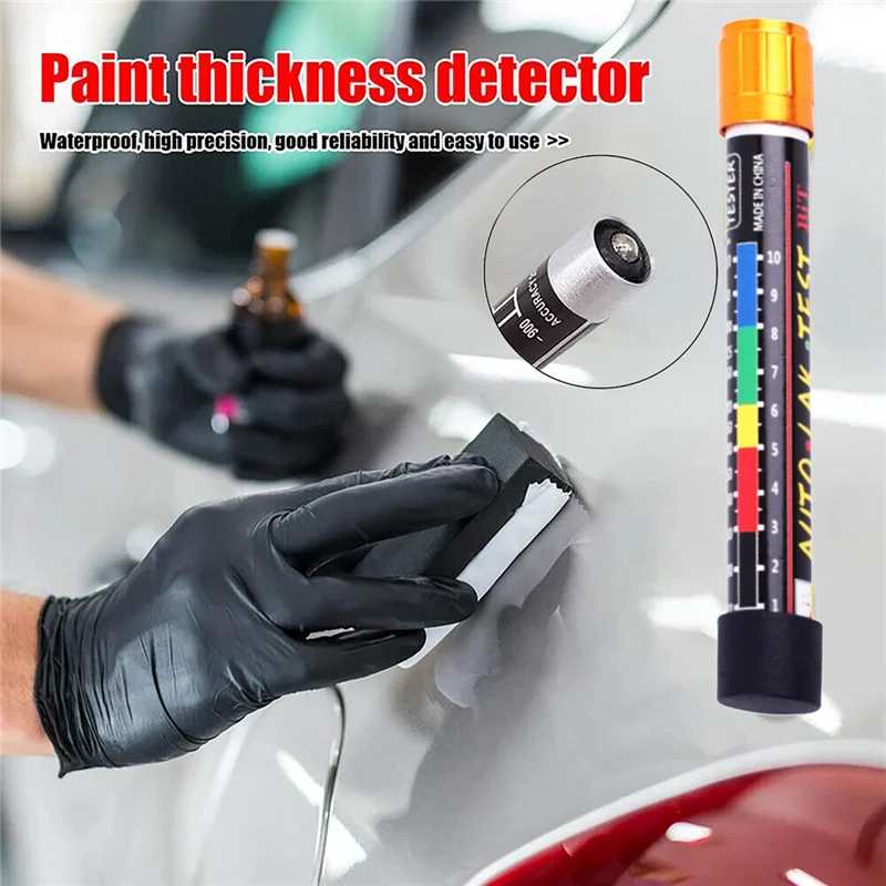Imagem -03 - Portátil Car Paint Espessura Tester Pen Medidor de Revestimento Crash Gauge