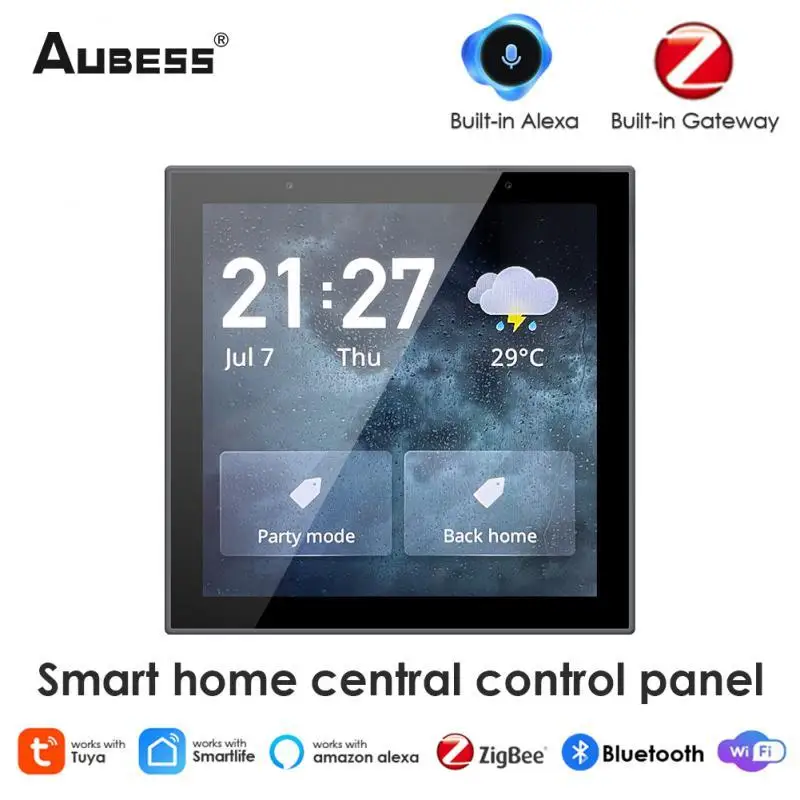 New Tuya Intelligent Multi-function Touch Screen Control Panel Alexa Built-in 4-inch Central Control Intelligent Control Panel