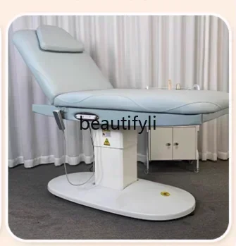 

Z189 Y Автоматическая профессиональная косметическая многофункциональная подъемная косметическая кровать с вышивкой, роскошная массажная кровать