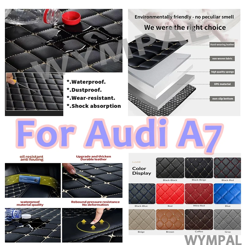 

Роскошные автомобильные коврики для Audi A7 2012 2013 2014 2015 2016 2017, авто кожаные мужские и женские автомобильные коврики, полное индивидуальное покрытие
