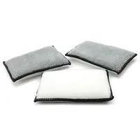2/4/10PCS Soft Double Side Microfiber Scrubbing Sponge Leather Interior Car Wash Pad No Scratch Car Scrubbing Sponge