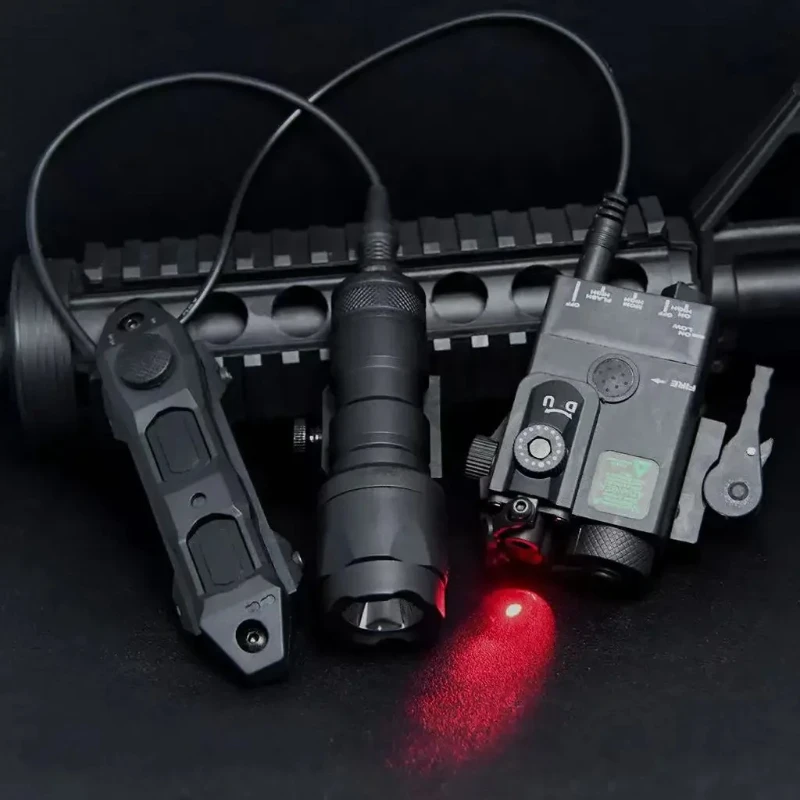 صندوق بطارية صغير A2 PEQ أحمر أخضر ليزر قابل للتعديل سريع الإصدار ذيل الماوس مؤشر تكتيكي صغير ملحقات لعبة الرسوم المتحركة