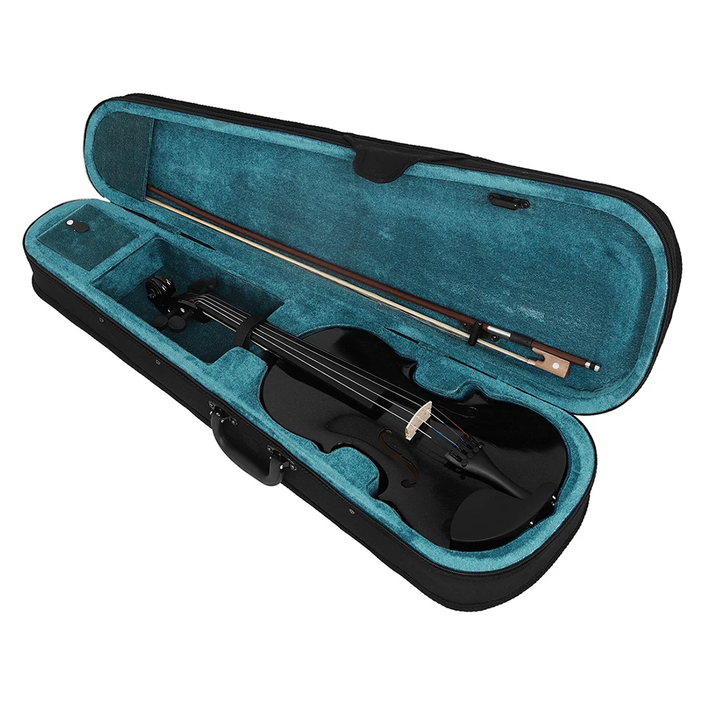 

4/4 Full Size Violin Set Solid Wood Violins Musical Instrument Beginners Kit With Storage Case Violin Bow For Student Beginners