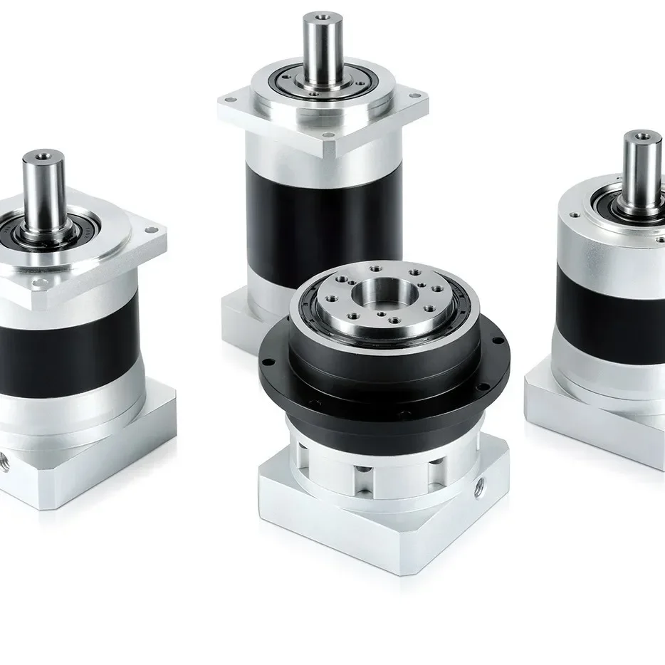 Precision straight planetary gear reducer PF60 80 90 120 method blue gear reducer with stepper servo