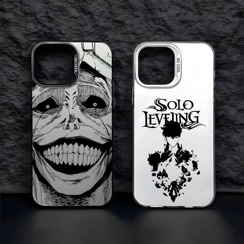 Anime Solos Levelings Phone Case For iPhone 15 14 13 12 11 Pro Max X XR XSMAX 8 7 Plus Candy Matte Shockproof Back Cover