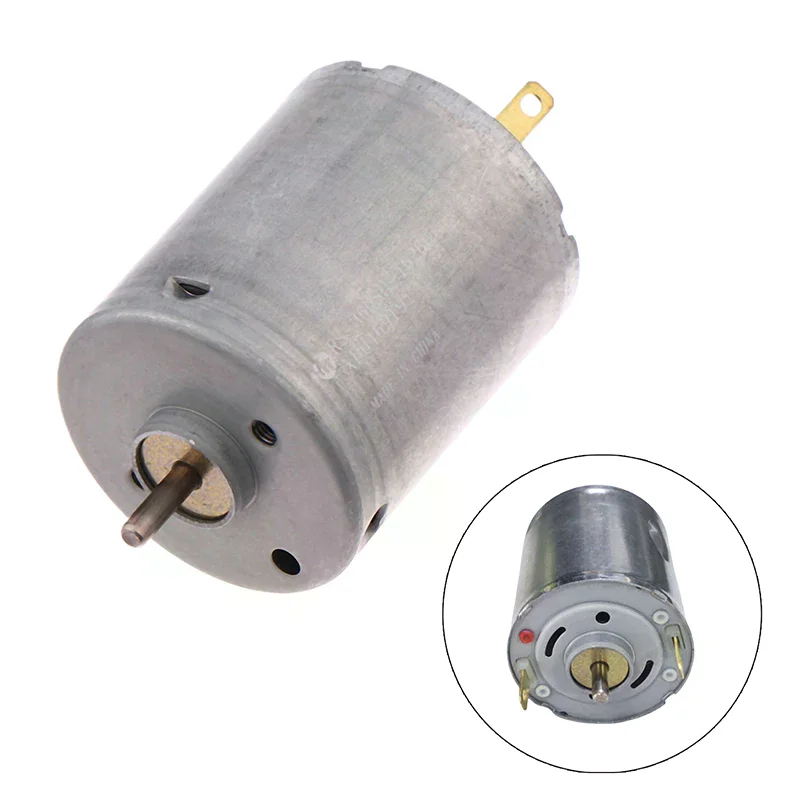 360SH DC12V-24V Motor 13800RPM High Speed Carbon Brush Micro Motor For DIY Toys Hair Dryer Electric Fans Accessories