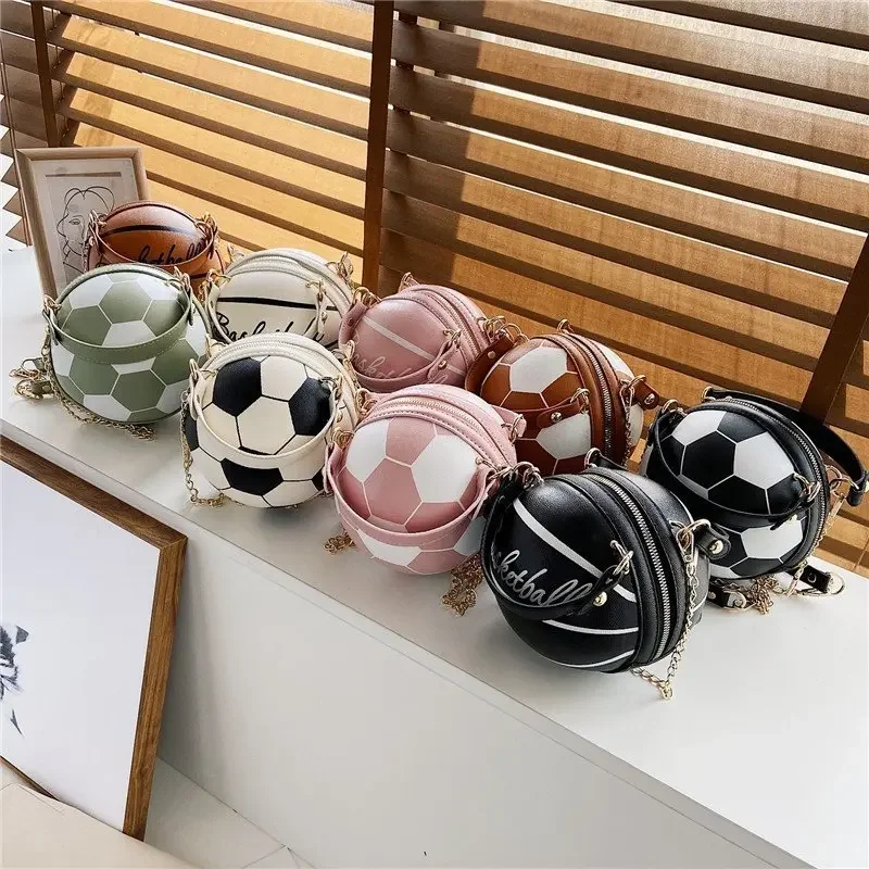 

Fashion Basketball Women's Bag Single Shoulder Shoulder Strap Fashion Modern PU Material Round Phone POC
