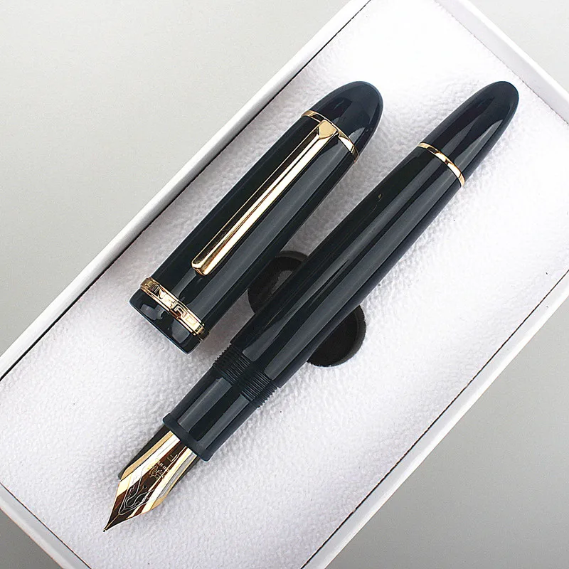 

Jinhao X159 Gold Clip Fountain Pen Acrylic Barrel Refine Lacquer Fine Nib for Writing Signature Office School F7107