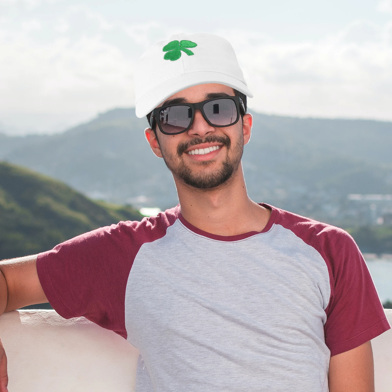 

Irish Clover Baseball Cap Embroidered Hats for Men Women St Patrick's Day Shamrock Adjustable Size Sun Hat