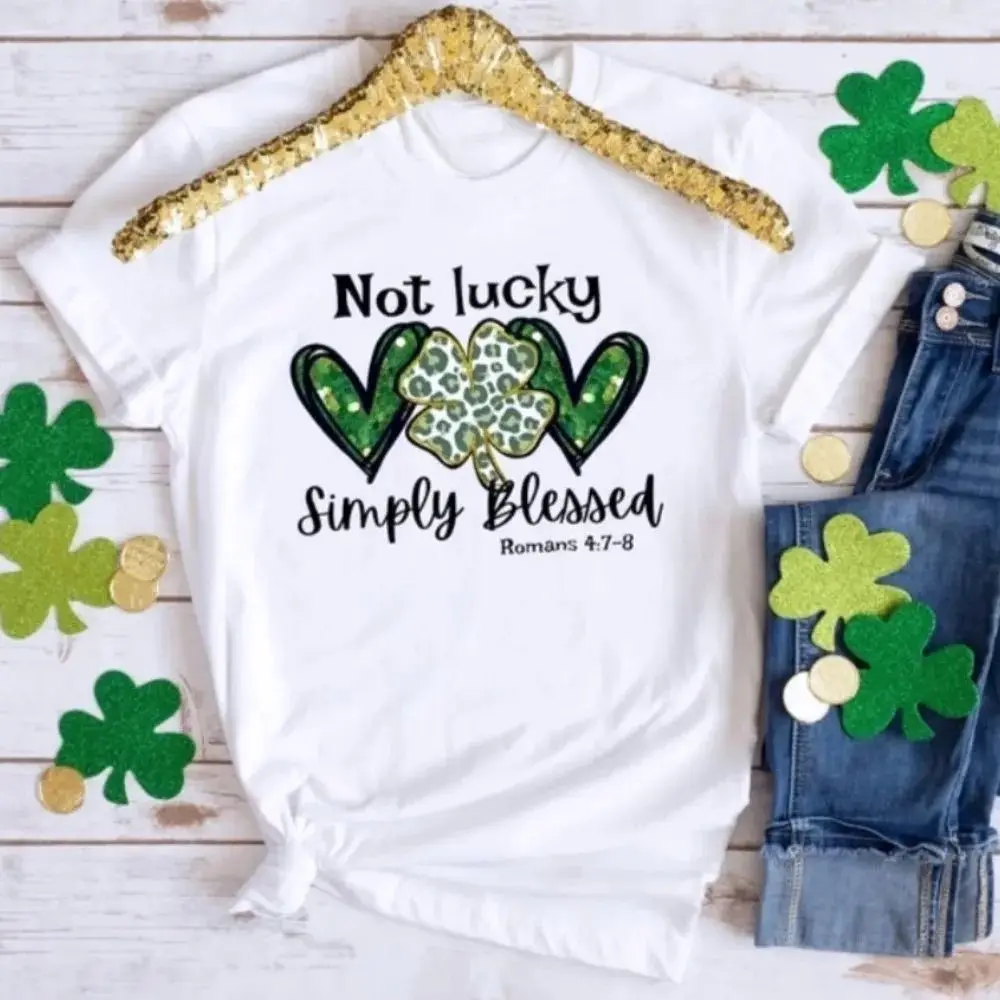 

Женская футболка Iri St Patris Day с коротким рукавом, из чистого хлопка, с узором в виде сердец, весна 2026