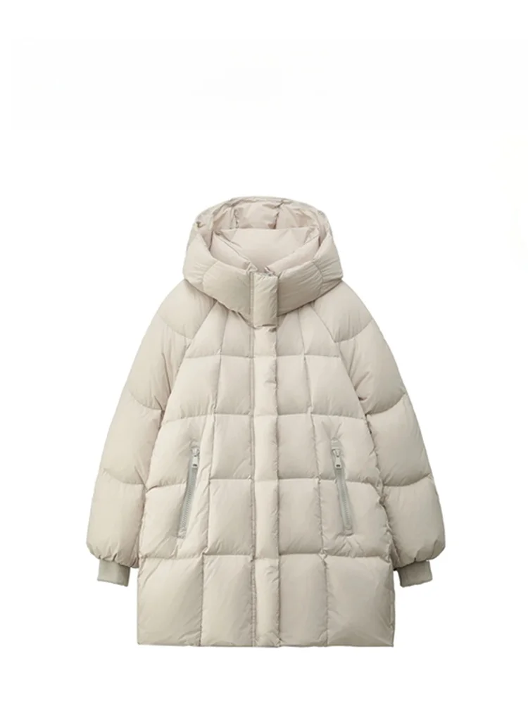 

Новая женская зимняя куртка Sli High-End из пухового хлопка средней длины, свободного кроя, теплая, в корейском стиле, для повседневной носки