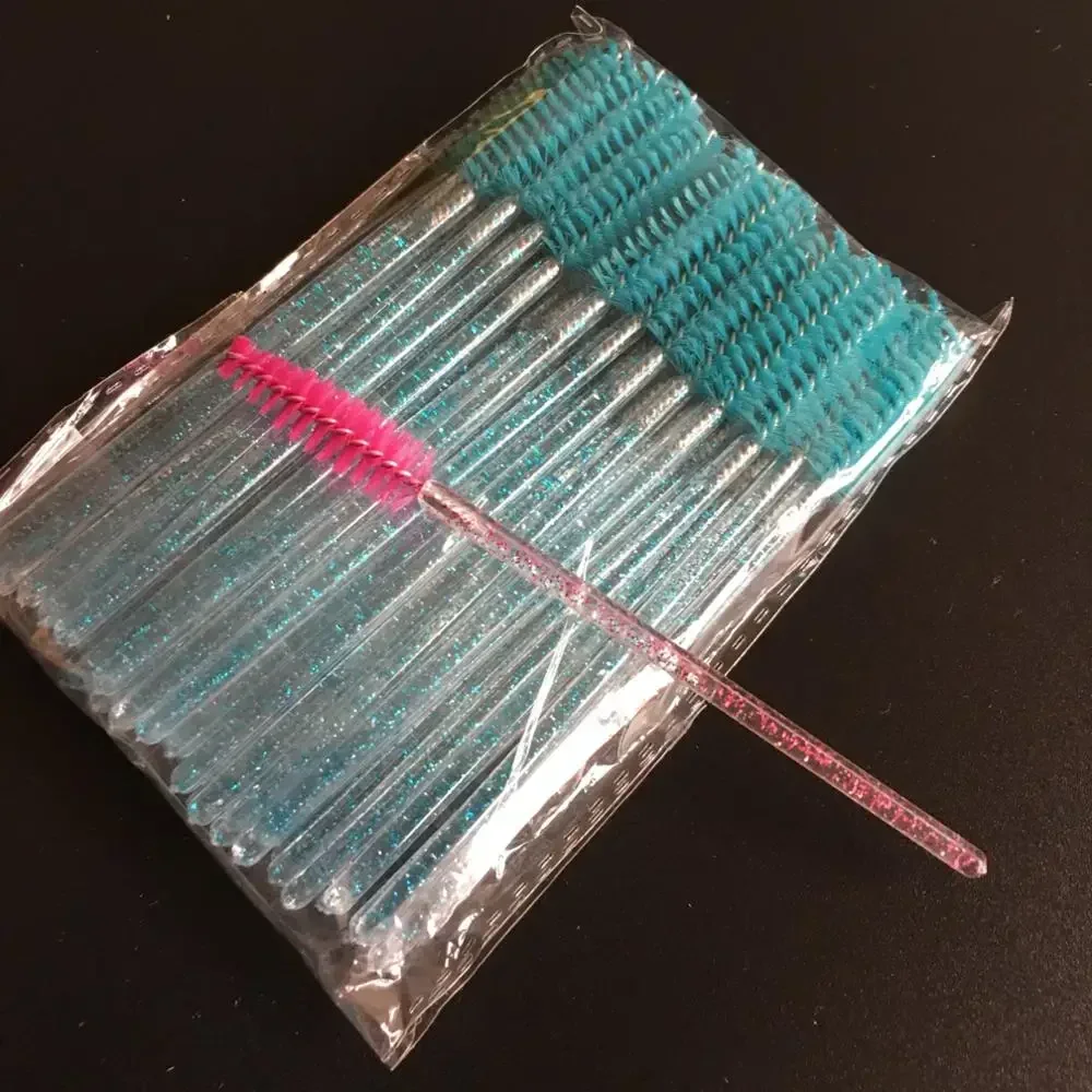 Brosses à cils avec manche en cristal, pinceaux de maquillage, baguettes de mascara de poulet, applicateur de maquillage pour les yeux, offre spéciale, 1000 pièces