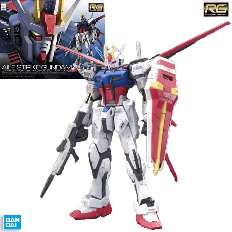 

Bandai Gundam RG 03 1/144 AILW STRIKE GUNDAM Anime Character Assembly Model Collectible Toy Boy Gift Original