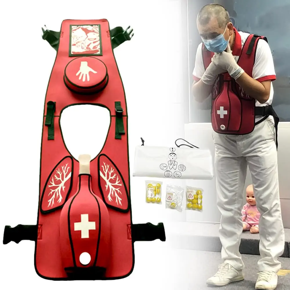 

Anti Choking Obstruction Trainer Vest Heimlik Practice Training Adult Model for Nurse Student First Aid Teaching Accessories