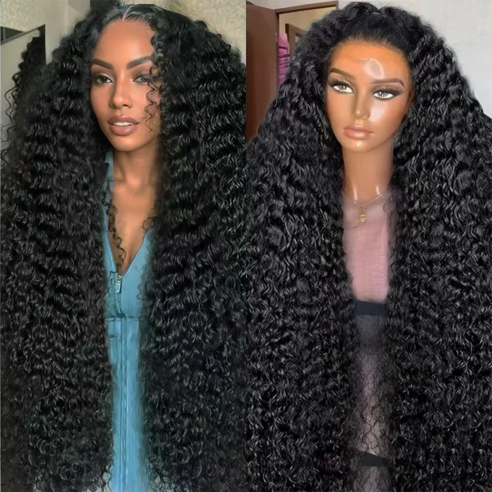 

13x6 HD Brazilian Virgin Human Hair Deep Wave 200 Density Real Human Hair HD 13X4 Lace Front Wig Pre-Plucked Bleached Knots