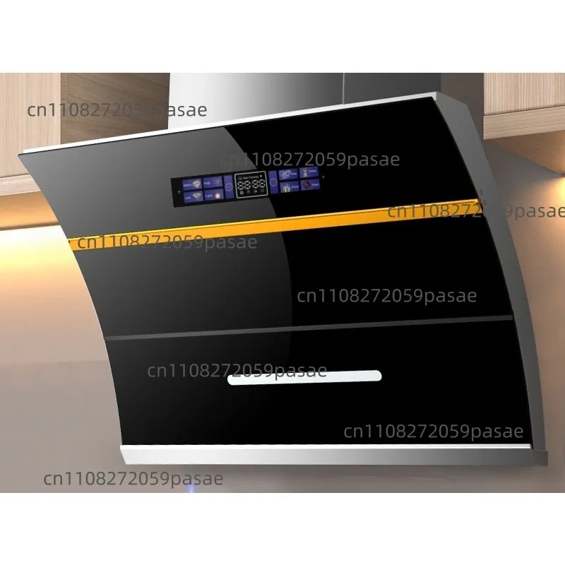 90cm Intelligent Range Hood with Touch Gesture Voice Control, Wall Mounted Flue Range Hood for Home Kitchens