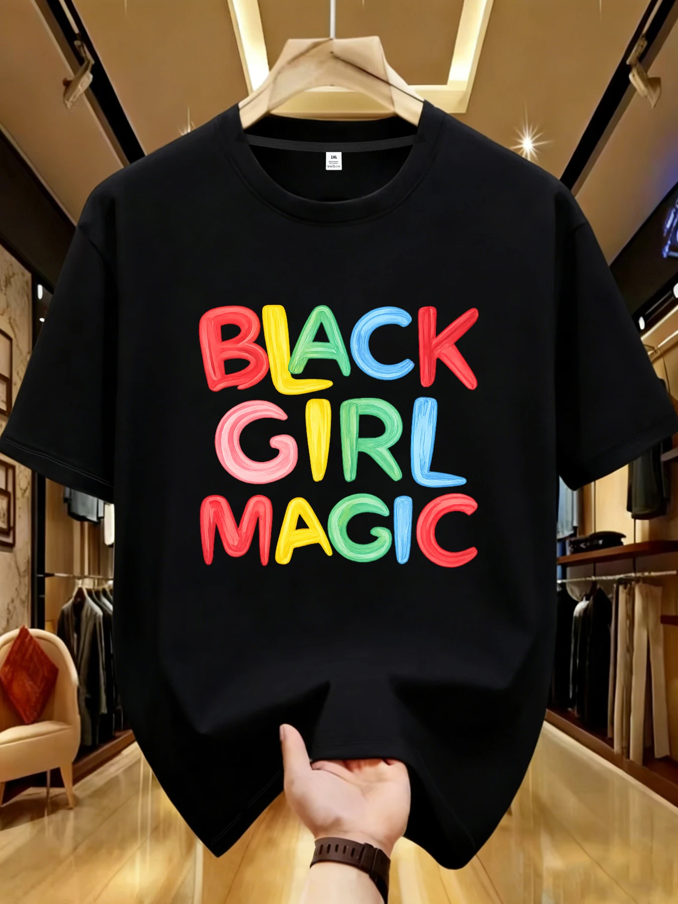 

【WDS01374】Женская футболка с принтом, больших размеров, летняя, повседневная, в уличном стиле, с коротким рукавом, модель «Джокер»