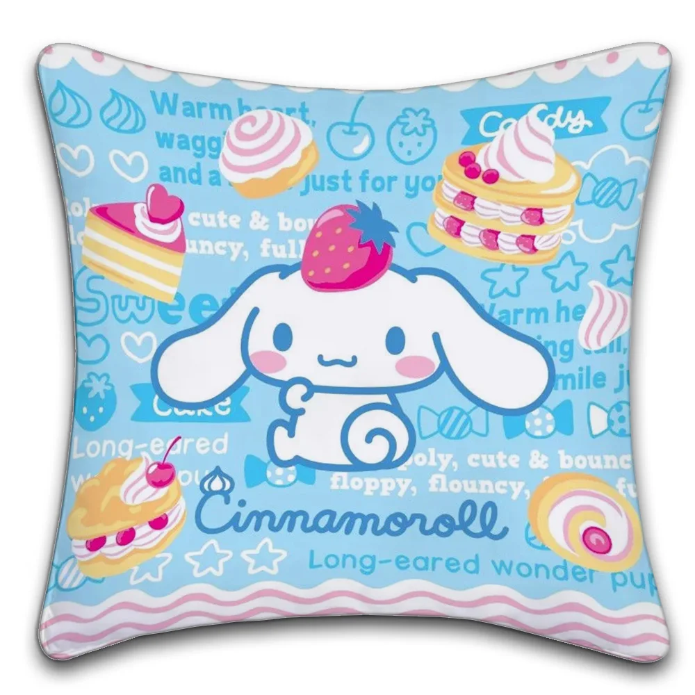 Sanrio Cinnamoroll Pillowcase toon Gift Cushion Cover Bedroom Home Sofa Chair Seat Decor pillow case