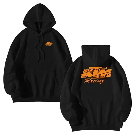 Sudadera con Capucha para Motociclismo para Hombre y Mujer, Estampado con el Logo de KTM, Cordón Ajustable, Bolsillo Canguro, Estilo Casual Urbano, Manga Larga