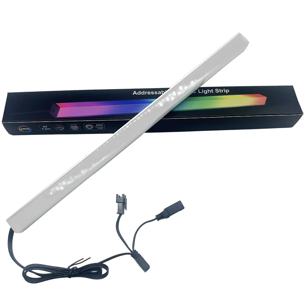 30cm Aluminum Alloy RGB PC Case LED Strip Magnetic Computer Light Bar 5V/3PIN ARGB Motherboard AURA SYNC Game Light-Strip DIY