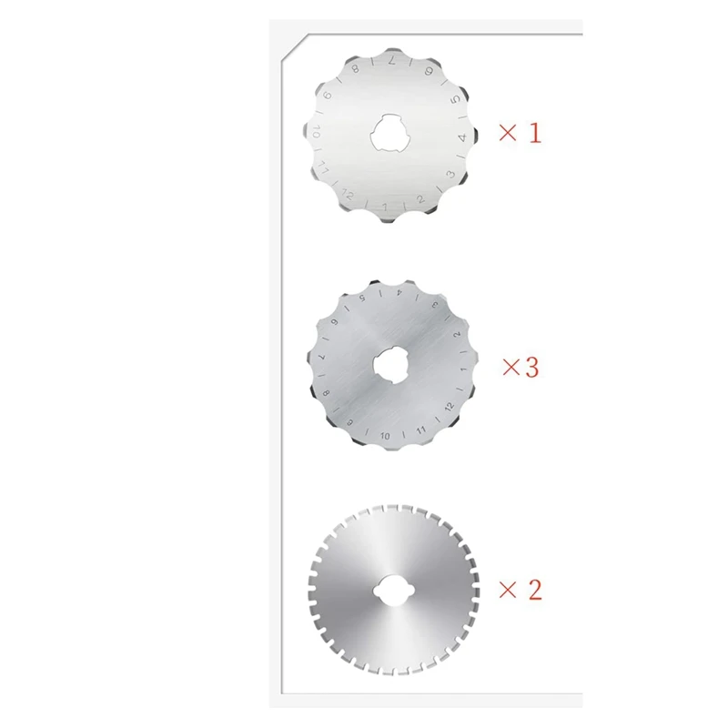 45Mm Roterende Snijbladen Met Haakrand, Draaibladen Met Overslaan, Roterend Roterend Vervangingsblad, Pak Van 6 Eenvoudige Installatie