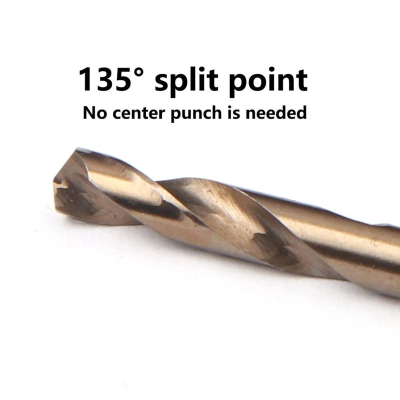 3.2Mm Cobalt Drill Bits(20PCS),M35 HSSCO High Speed Steel Double Ends Stubby Body Twist Drill Bit Set For Hardened Metal