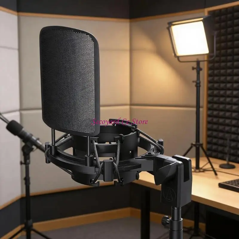 N3UC Precise Engineered Microphones Holder With 5/8 Inch Thread Adapters Enhances Noise Reduction for AT2020/AT2035/AT2050