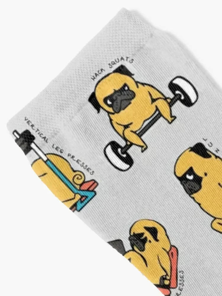 Leg Day with The Pug Socks cool fashionable japanese fashion designer brand Men's Socks Luxury Women's