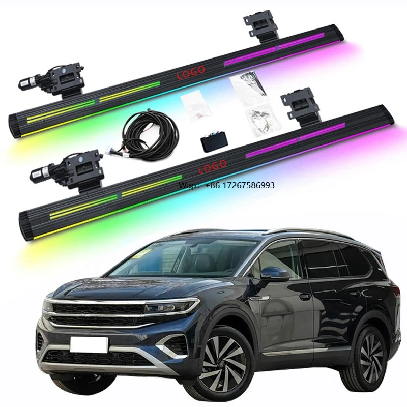 

LED Colorful Lighting Electric Power Running Board Electric Side Steps for VW Talagon 2021+