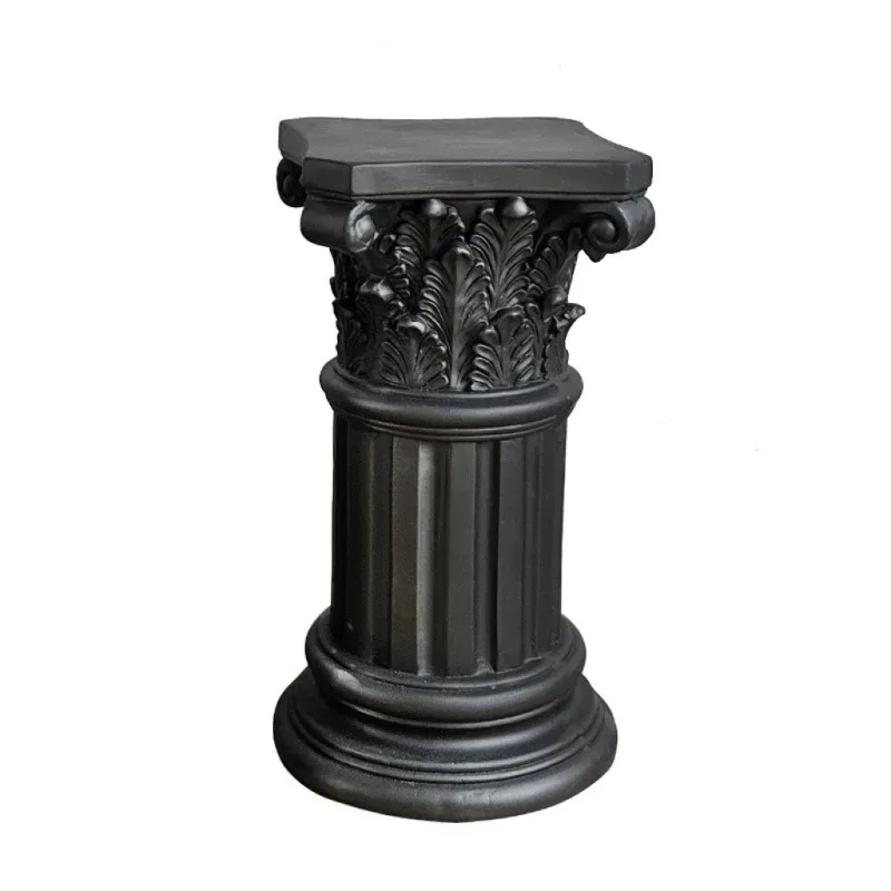 

Garden pure black texture Roman column edge few interior home decoration ornament crafts