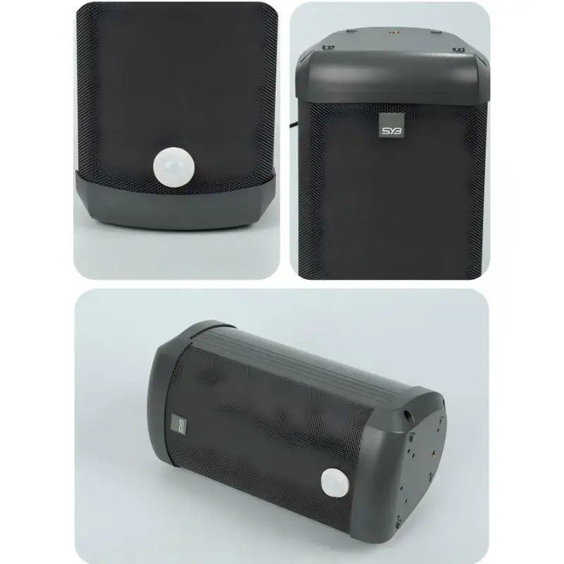 20W Outdoor Waterproof Sound Column With Solar Charger Aluminum Alloy Shell Size 275*140*144 mm Infrared Induction Trigger Voice