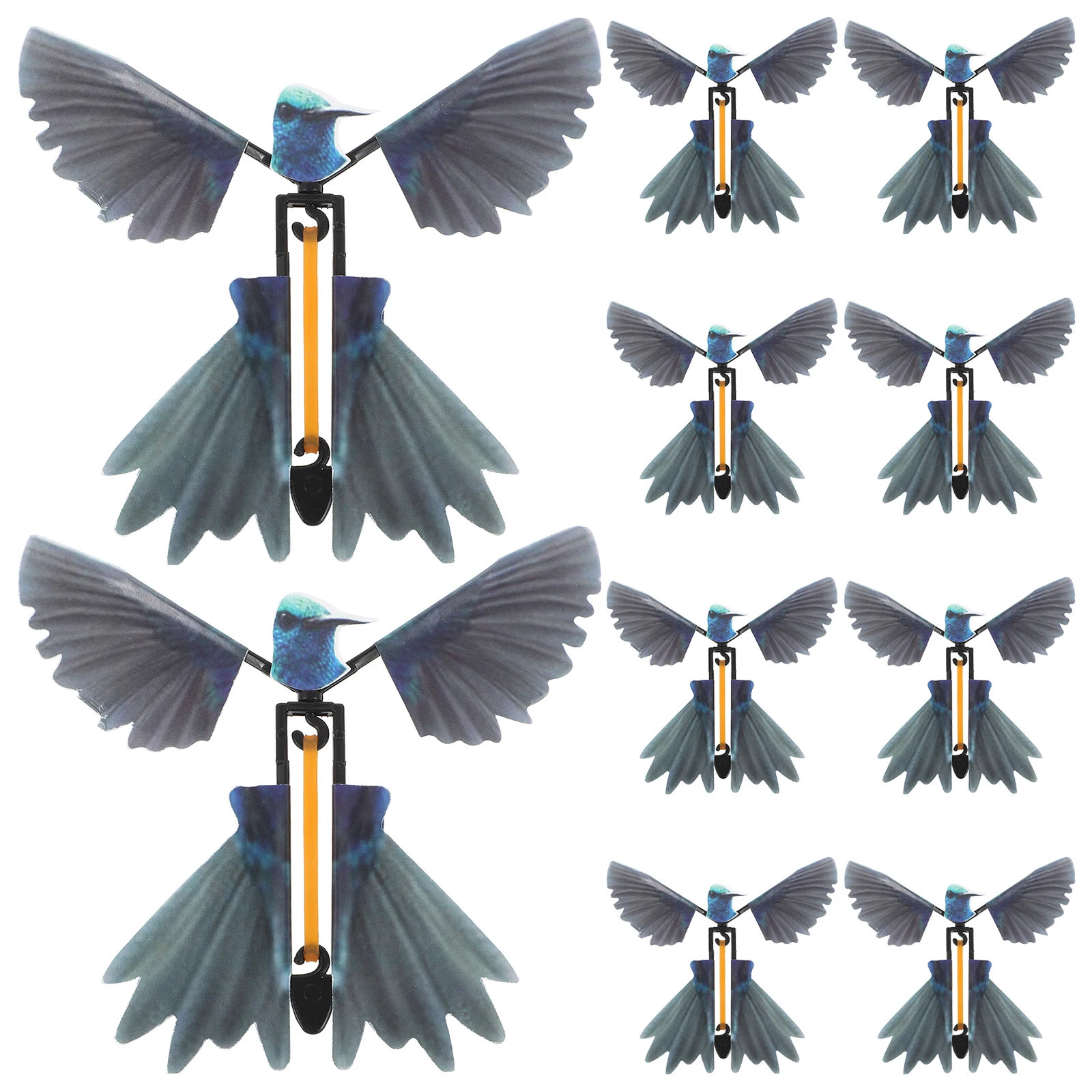

10 Pcs Flying Hummingbirds Plastic Wind Up Toys Birthday Gifts Christmas Prank Party Favor Toys Performance Props