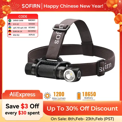 SP40 LED Headlamp 1200lm Waterproof Sofirn