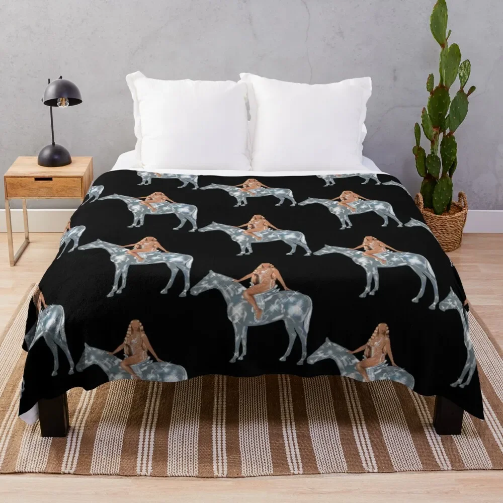 

Renaissance World Tour - Album cover illustration Throw Blanket Stylish Decor Blanket Gift for Friends Roommate