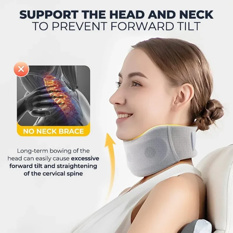 Neck Support Cervical Pillow Adjustable Soft Sponge Durable Foam for Relieve Cervical Pain Airplane Travel Nap Health