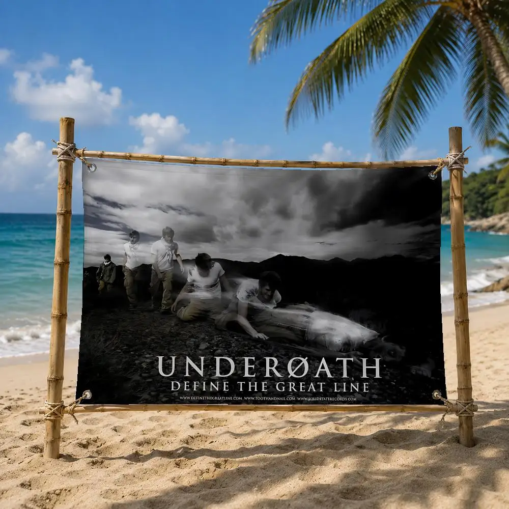 Underoath Post-Hardcore Flags Room Bedroom Home Outdoor Wall Hanging Concert Printed Background Decoration Art Banne