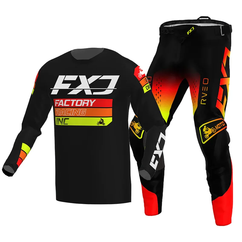 Motocross Jersey Pant Kits racing suit Mens Women Off-road MX BMX MTB Motorcycle Enduro Combo Pink green Black Red white