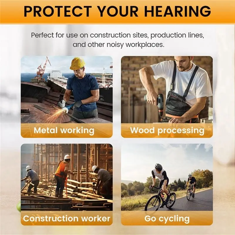 [NEW A09R!】 2PCS Earphone Bluetooth Ear Plugs For Work, Noise Suppression, Hearing Protection, Construction Sites, Noisy Places