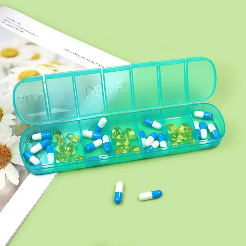 New Portable Mini Plastic 7 Grids 7 Days Weekly Pill Case Medicine Tablet Organizer Pill Box Storage Drug Packaging Storing Pill