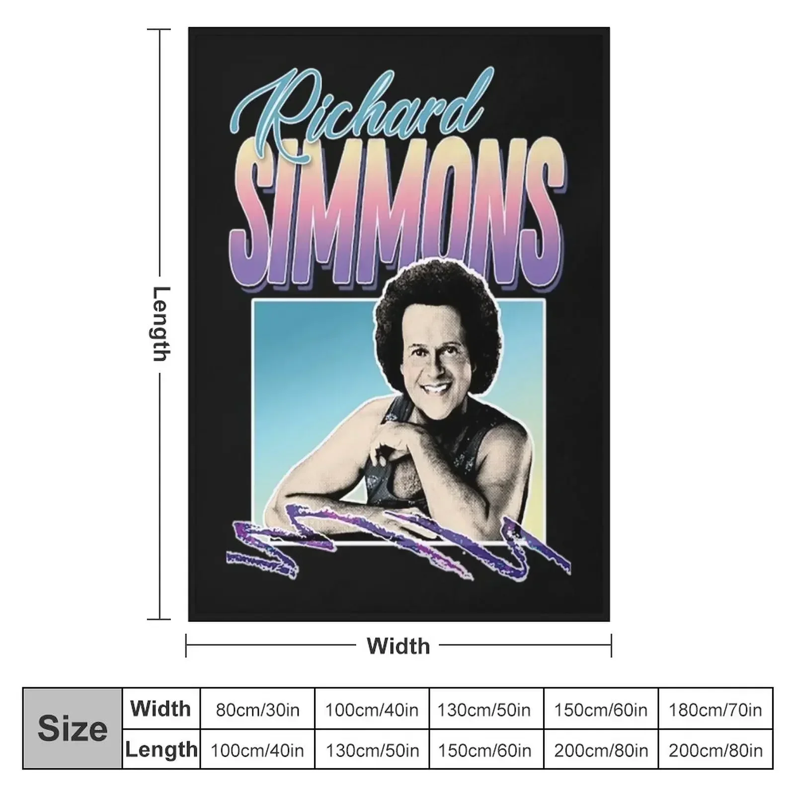Richard Simmons T-ShirtRichard Simmons 80s Styled Tribute Design Throw Blanket Giant Sofa For Baby Summer Beddings Blankets