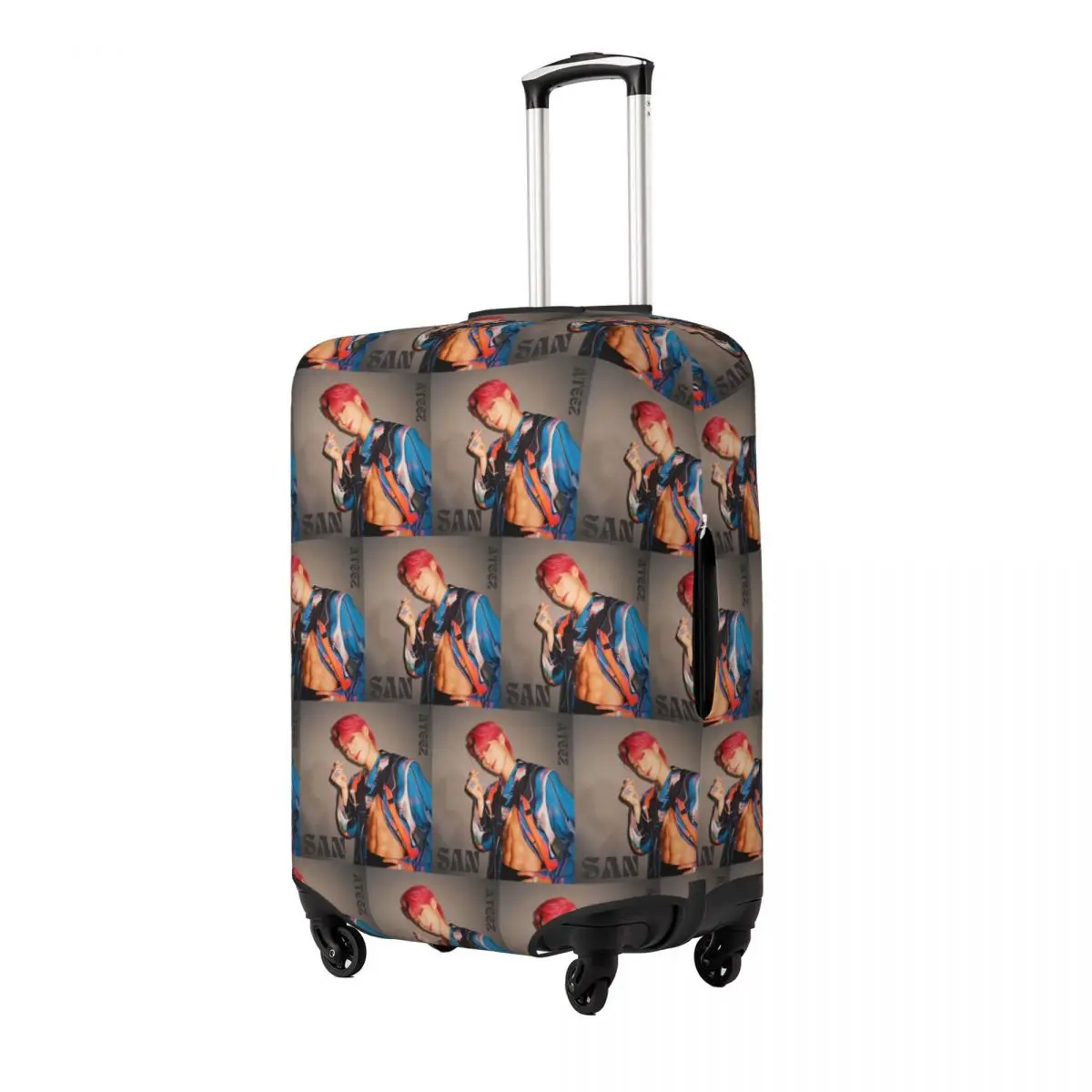 

Choi San Ateez Suitcase Cover Protection Elastic Trip Luggage Protector Covers for 18-32 Inch