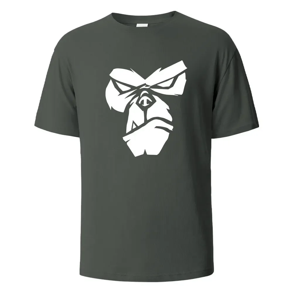 

Gorilla Face Funny Print T-Shirt Summer Tees For Men Women 100% Cotton O-neck Oversize Casual Short sleeved Streetwear Basic Top
